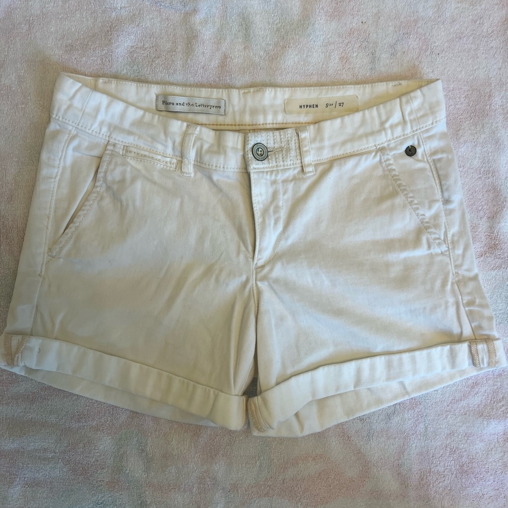 Anthropologie white Pilcro shorts 27
